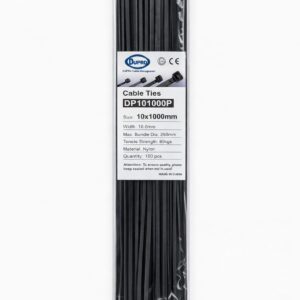 DUPRO NYLON CABLE TIE 1000X10 100PCS/BAG BLACK