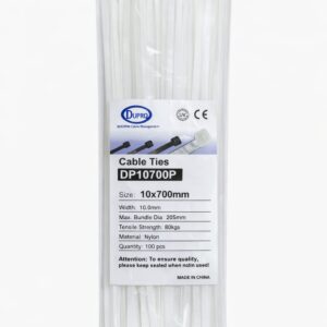 DUPRO NYLON CABLE TIE 700X10 100PCS/BAG WHITE