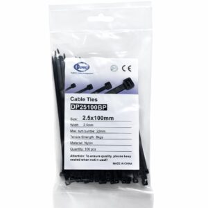 DUPRO NYLON CABLE TIE 100X2.5 100PCS/BAG BLACK