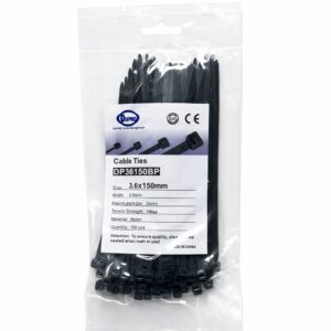DUPRO NYLON CABLE TIE 150X3.6 100PCS/BAG BLACK