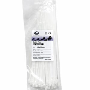 DUPRO NYLON CABLE TIE 250X3.6 100PCS/BAG WHITE