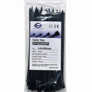 DUPRO NYLON CABLE TIE 200X4.8 100PCS/BAG BLACK