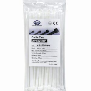 DUPRO NYLON CABLE TIE 250X4.8 100PCS/BAG WHITE