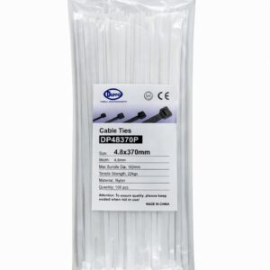 DUPRO NYLON CABLE TIE 370X4.8 100PCS/BAG WHITE