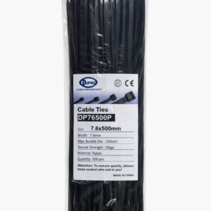 DUPRO NYLON CABLE TIE 500X7.6 100PCS/BAG BLACK