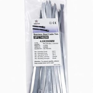 STAINLESS STEEL UV-RESISTANT CABLE TIE 200X4.6MM
